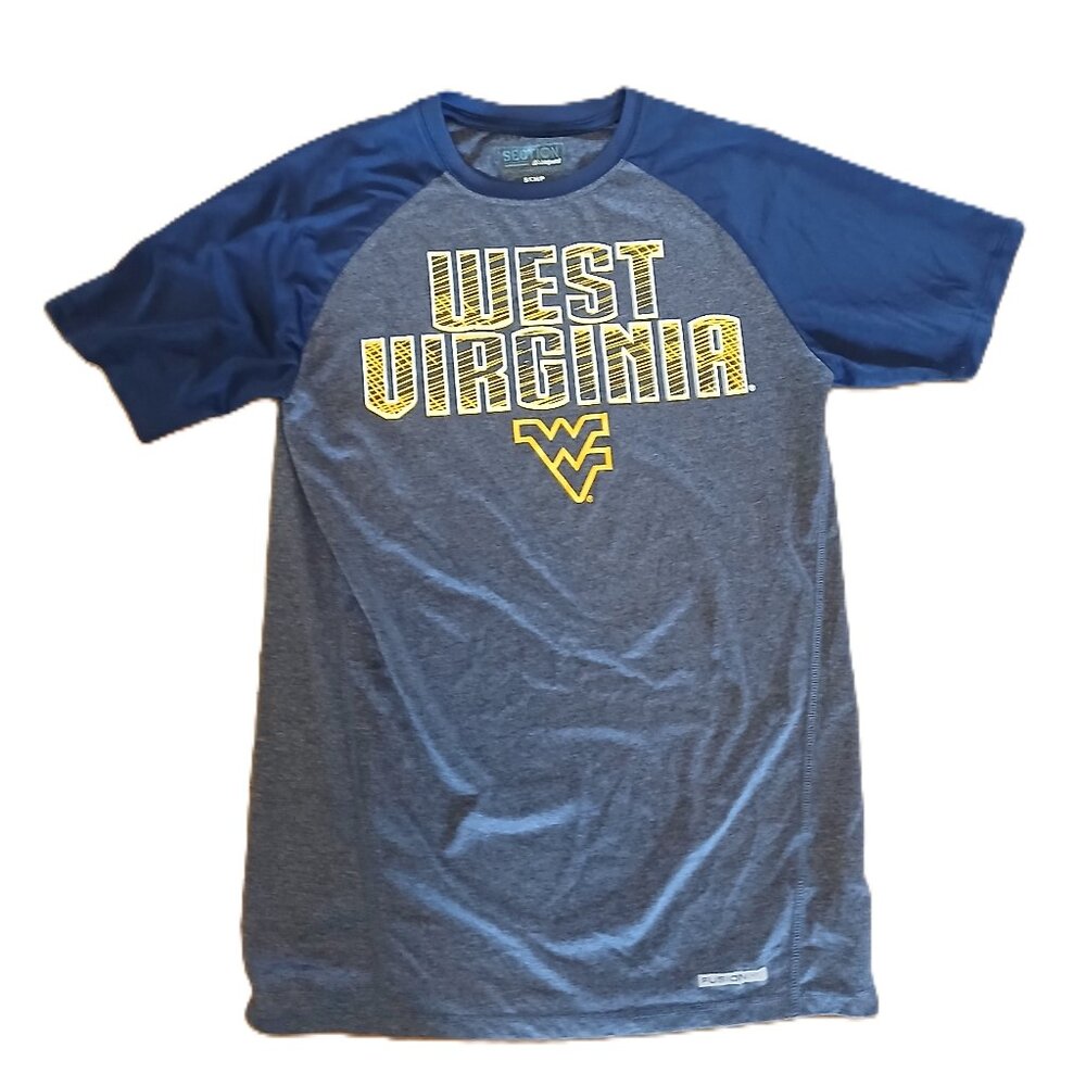 West Virginia Mountaineers Majestic T-Shirt Men’s Small Gray NCAA College Tee